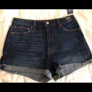 Hollister high rise short dark denim